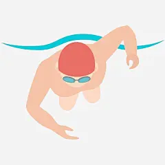 帅气的男人免抠素材_新图网 https://ixintu.com 卡通 帅气的 手绘 游泳 游泳人 男人 简笔 红色