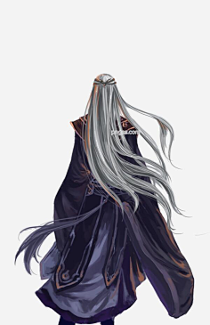 com 免费免扣png素材下载!白发男子#古风男子#古装男子背