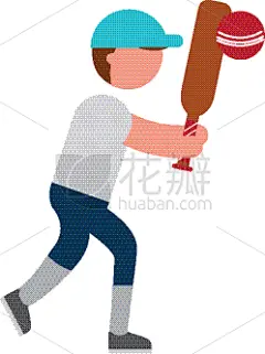 板球,头像,分离着色,男孩,可爱的,男人,图像,性格,练习
