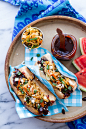Grilled Korean BBQ Short Rib Dogs with Sweet Peach Relish + Spicy Korean Slaw [600x900]