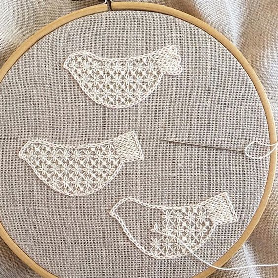 ＊ Embroidery, birds....