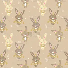 可爱的,围巾,帽子,四方连续纹样,小兔子,华丽的,传统,传单,雪,问候
