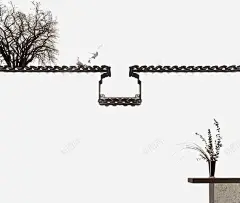 中式屋檐建筑 页面网页 平面电商 创意素材