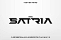Satria, an abstract technology sporty theme alphabet font. digital space typography vector illustration design