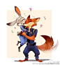 U疯狂动物城#zootopia#  狐兔CP太有爱了  这周末去电影院看起来