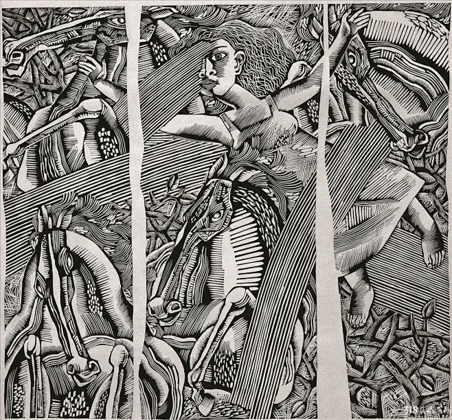 版画,木刻版画,版画作品,318-花瓣网