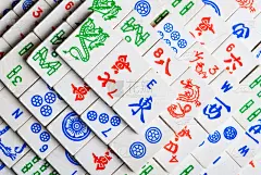 麻将,远古的,纸牌,休闲游戏,图像,水平画幅,木制,乐趣,摄影