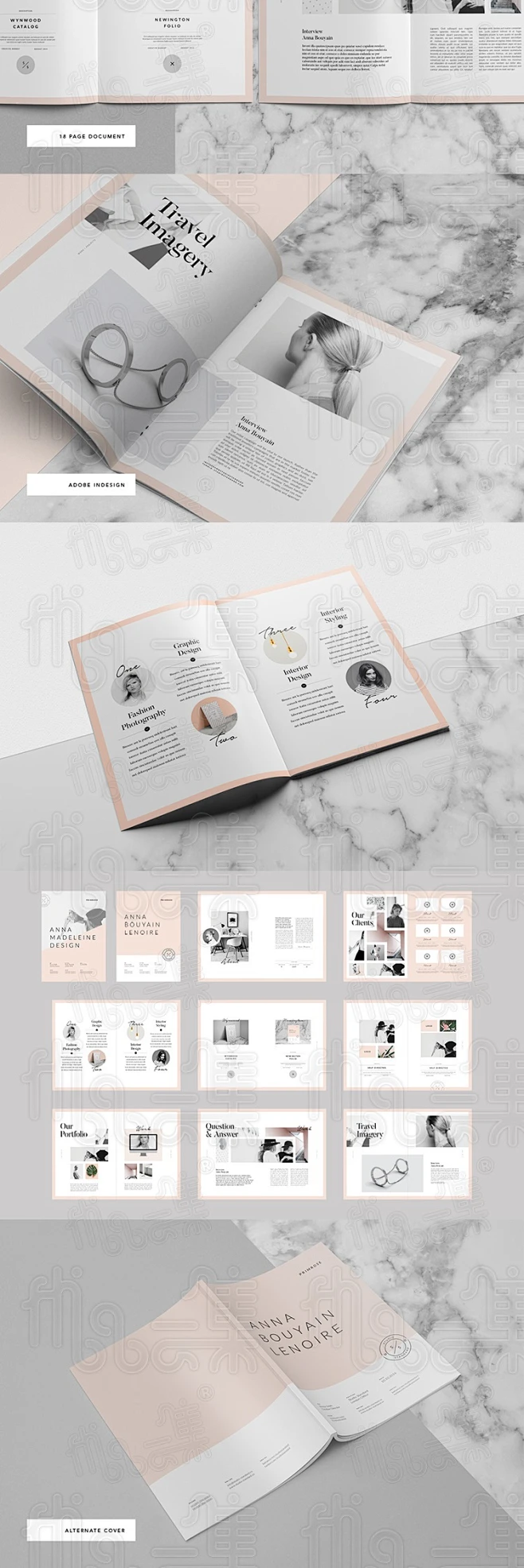 国外简约杂志时尚刊物画册封面内页排版设计InDesign模板indd格式-淘宝网-花瓣网