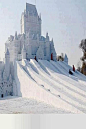 雪城堡建于哈尔滨冰雪节，中国