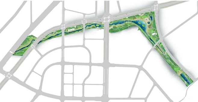 滨江滨水公园景观-河岸河流整治河岸景观设计psd平面图_PSD彩平_ZOSCAPE-建筑园林景观规划设计网 - 景观规划意向图-花瓣网