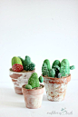 Craftberry Bush: Cactus made of painted rocks - a children's craft: 