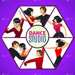 动画风格的舞蹈工作室模板