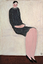 常玉 SANYU｜作品 Works
CR52   端坐仕女
1930年代，油画 画布 74x50公分
以中文及法文签于右下方
http://www.artofsanyu.org/
