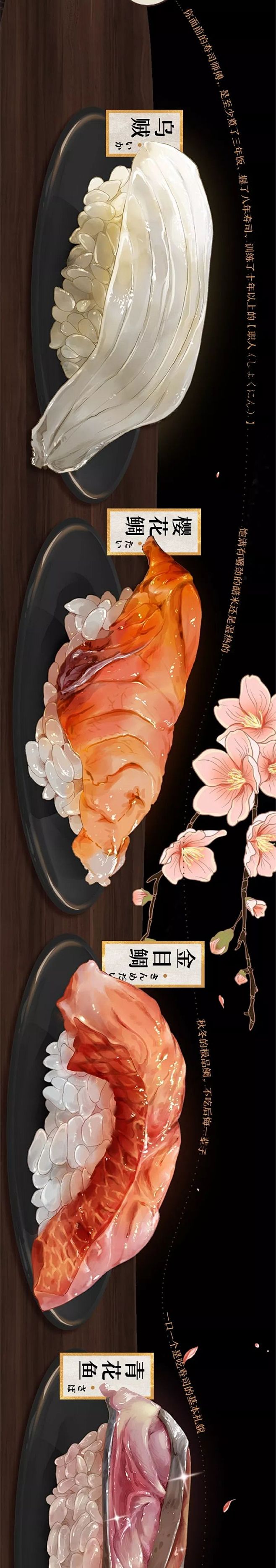 深夜食堂之寿司图鉴，这画得太诱人了！