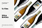 Wine Bottles Set 14款红酒白葡萄酒起泡酒香槟洋酒瓶酒标设计ps样机素材展示效果图_UIGUI-国外高品质设计素材共享网