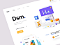 Dsm. website minimal clean button hero header elements chart illustrat-1