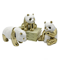 新中式现代欧式电镀陶瓷熊猫摆件金色样板房客厅酒柜饰品创意礼物-淘宝网