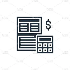 预算图标。字形预算图标用于网站设计和移动，应用程序开发，打印。预算图标从填充业务集合孤立的白色背景。