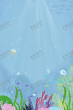 卡通海洋沙滩天空海岛背景 【酷图网】卡通,海洋,陆地,天空,背景,海岛,白云,椰子树,海洋动物,海藻,珊瑚,鲸鱼,海底,海星