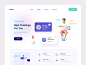 Fitty Landing Page landing page 3d gym workout fitness minimal flat figma illustration website ui ux web design