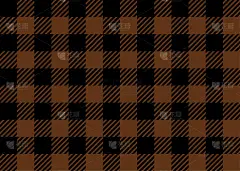 棕色伐木工水牛格子无缝图案