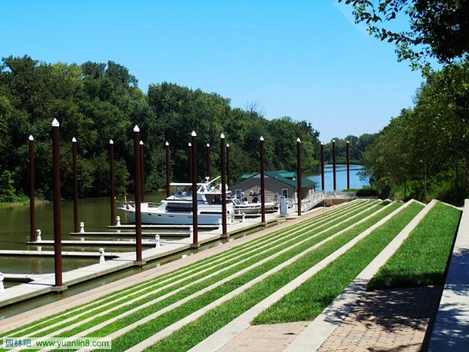 美国路易斯维尔城市港口滨水公园景观设计-...