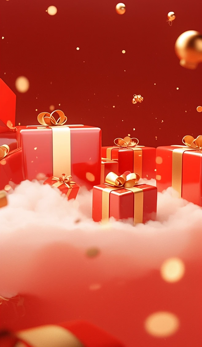 Red gift boxes with ...