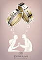 Coriolan Jewellery illustration set : Fun and sweet illustration set for Coriolan, a wedding jewellery brand. 