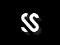 SS black and white logo typography type ss branding identity monogram