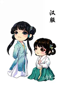 分享一组汉服小插画 - 插画图片_插画师_插画壁纸_场景插画_yidodo.net - 意兜兜