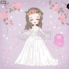 爱画画的小仙女采集到Q版插画樱花小姐系列