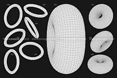 250抽象艺术潮流网格多边形3d三维立体几何图形海报设计矢量素材下载_颜格视觉