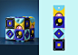 3D abstract CGI fabric Fashion  geometric pattern Render simulation textile design 