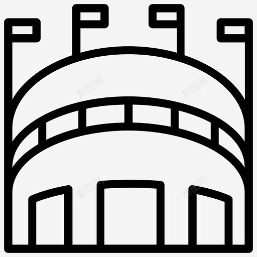 体育场圆形剧场竞技场图标 标志 UI图标 设计图片 免费下载 页面网页 平面电商 创意素材-花瓣网