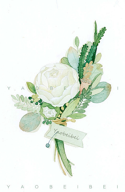 #小清新# #水彩# #插画# 花 #森...