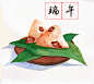 端午节水彩粽子--- sikadeer 涂鸦王国插画