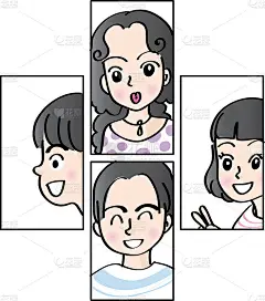 矢量卡通漫画人物故事设置