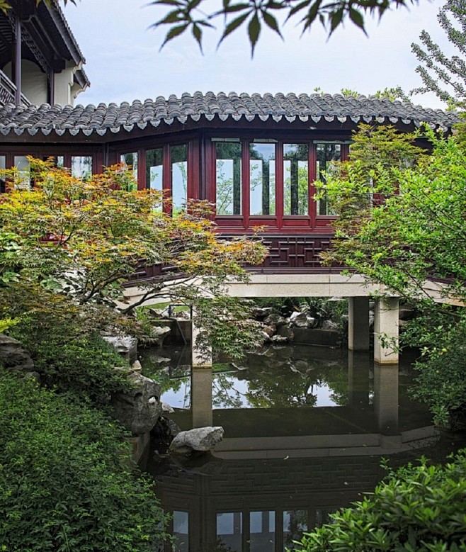 四季酒店传统中式廊桥