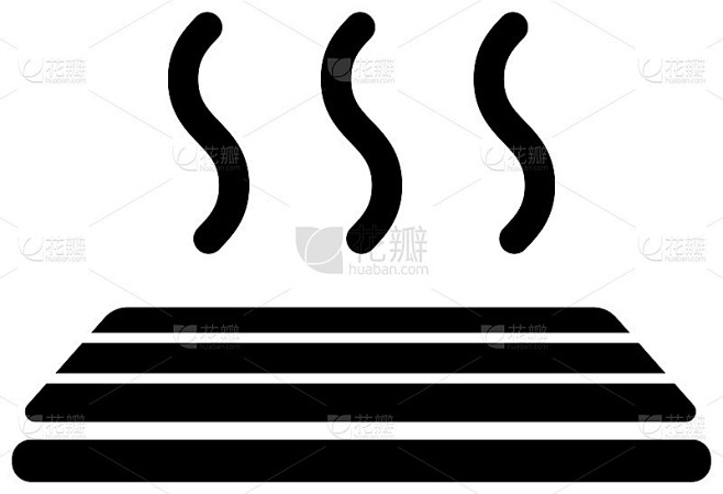 地板采暖/家用电器，家具矢量图标插图