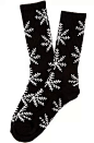 美国代购HUF The Nordic Crew Socks 2013圣诞雪花印花中筒袜-淘宝网