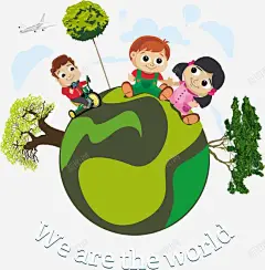 地球和孩子 免抠png 设计图片 免费下载 页面网页 平面电商 创意素材