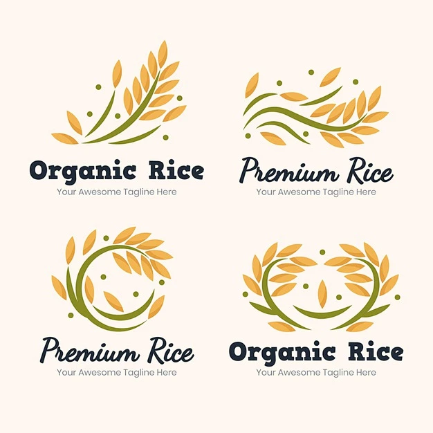 水稻，稻穗logo标志矢量图素材-花瓣网