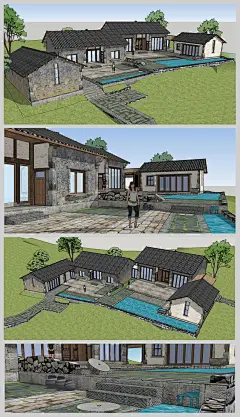 新农村建筑设计模型