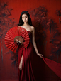 AI摄影-绝世红妆|国风婚纱写真