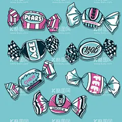 糖果  - 源文件下载【酷图网】水彩糖果,手绘水彩糖果,多种水果糖,手绘水果糖,水彩水果糖,手绘棒棒糖,手绘甜甜圈,节日水果,万圣节水果,万圣节水果糖,糖果,棒棒糖,糖,儿童节