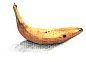 Food illustration : hand drawn fruits, vegetables and cooking utensils 