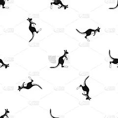 黑色,式样,袋鼠,婴儿,母亲,几何形状,白色,可爱的,自然,重复