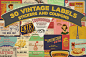 30款复古做旧不干胶贴纸标签PSD模板 30 Vintage Labels & Stickers插图