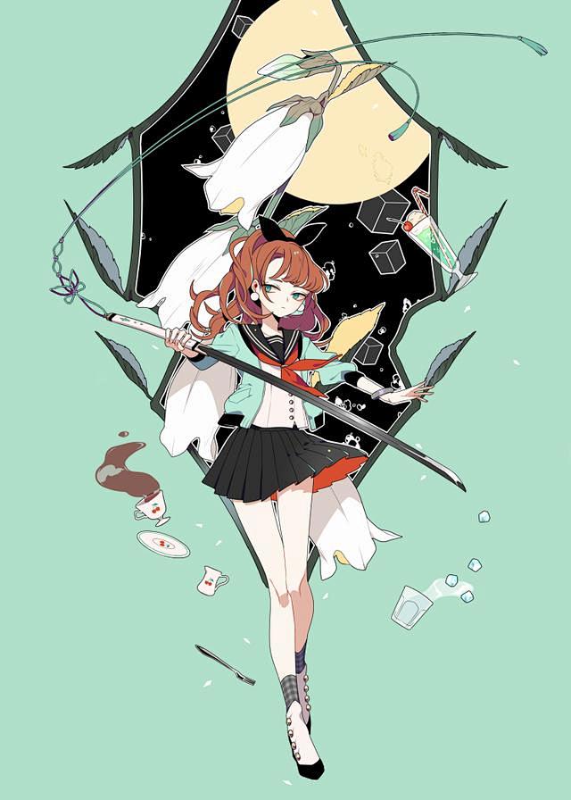 日本插画师keeggy作品欣赏：精致的沉...