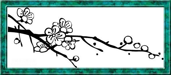 桃花树干简笔画